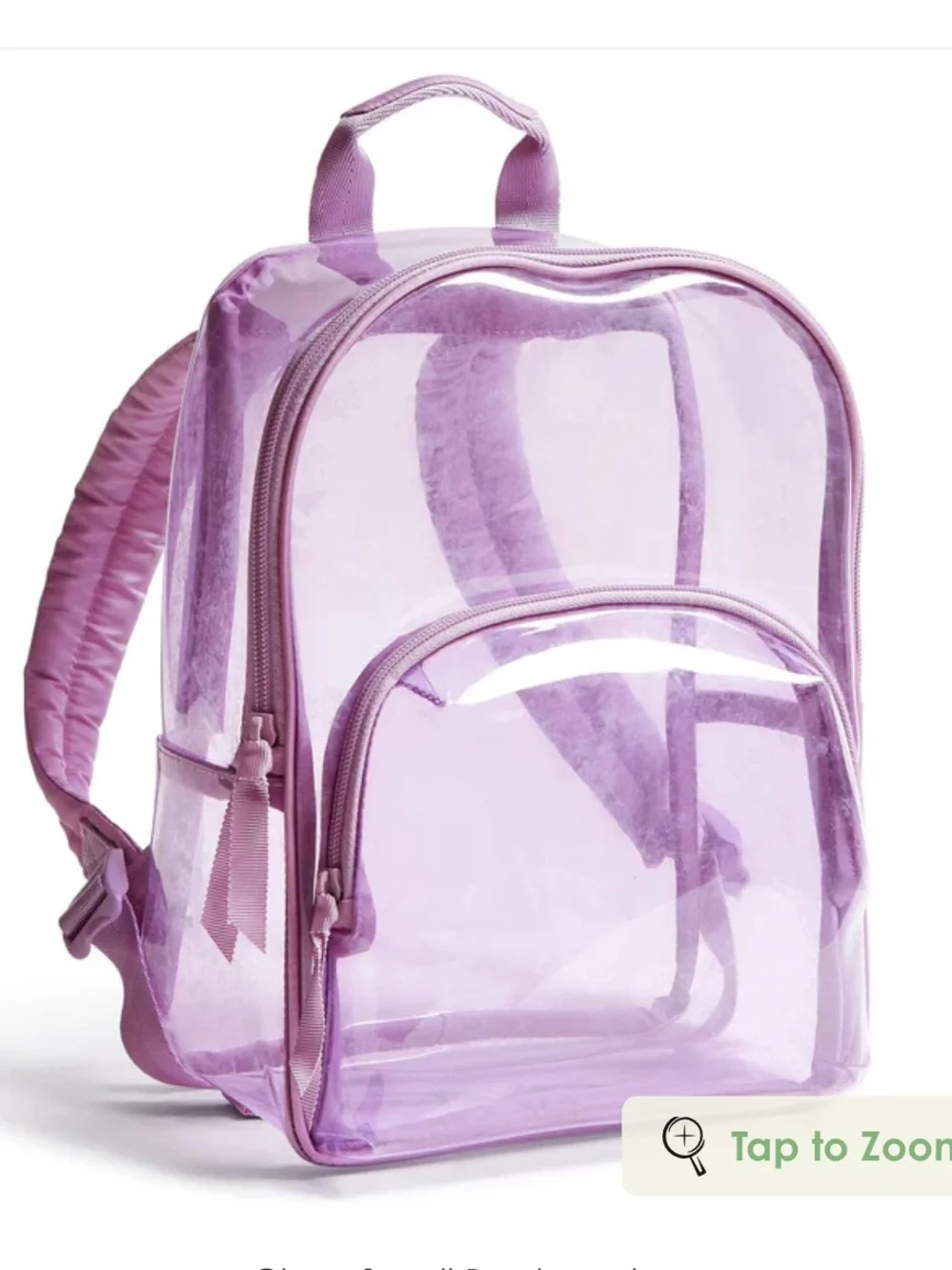 Vera Bradley NWT clear small bookbag purple